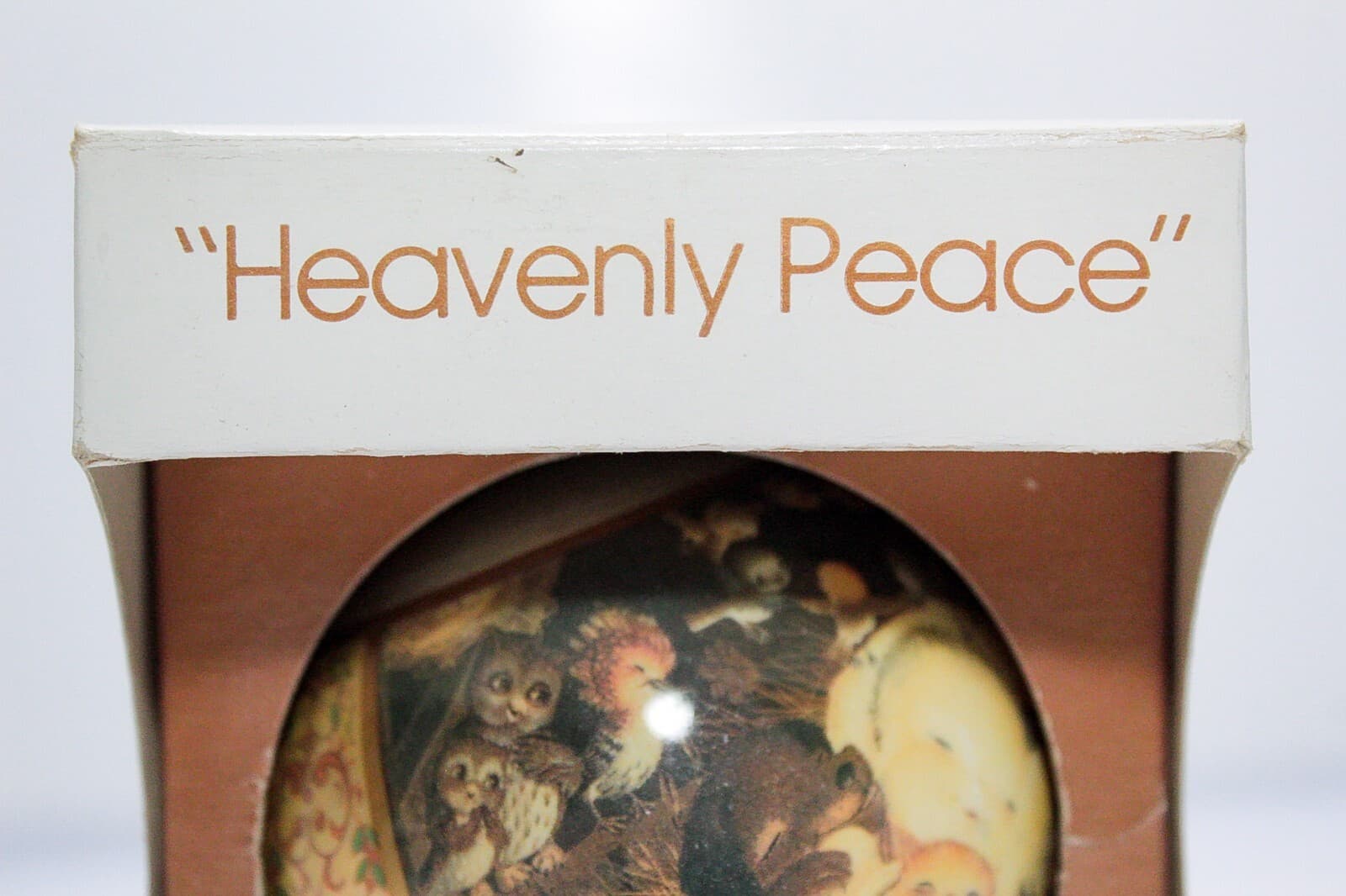 SCHMID 1978 "Heavenly Peace" Glass Ball Hanging Christmas Ornament In Box - Thumbnail 3
