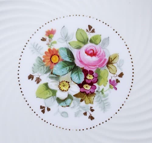 OVINGTON BROTHERS Copelands England Hand Painted Floral Cabinet Porcelain Plate - Thumbnail 2