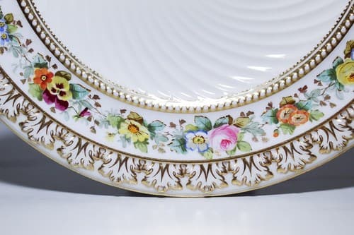 OVINGTON BROTHERS Copelands England Hand Painted Floral Cabinet Porcelain Plate - Thumbnail 4