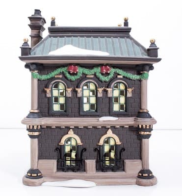 Department 56 "Blenham Street Bank" Christmas Porcelain Decor In Box & Light - Thumbnail 5