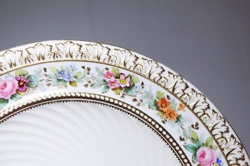 OVINGTON BROTHERS Copelands England Hand Painted Floral Cabinet Porcelain Plate - Thumbnail 7