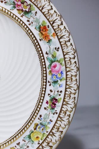 OVINGTON BROTHERS Copelands England Hand Painted Floral Cabinet Porcelain Plate - Thumbnail 5