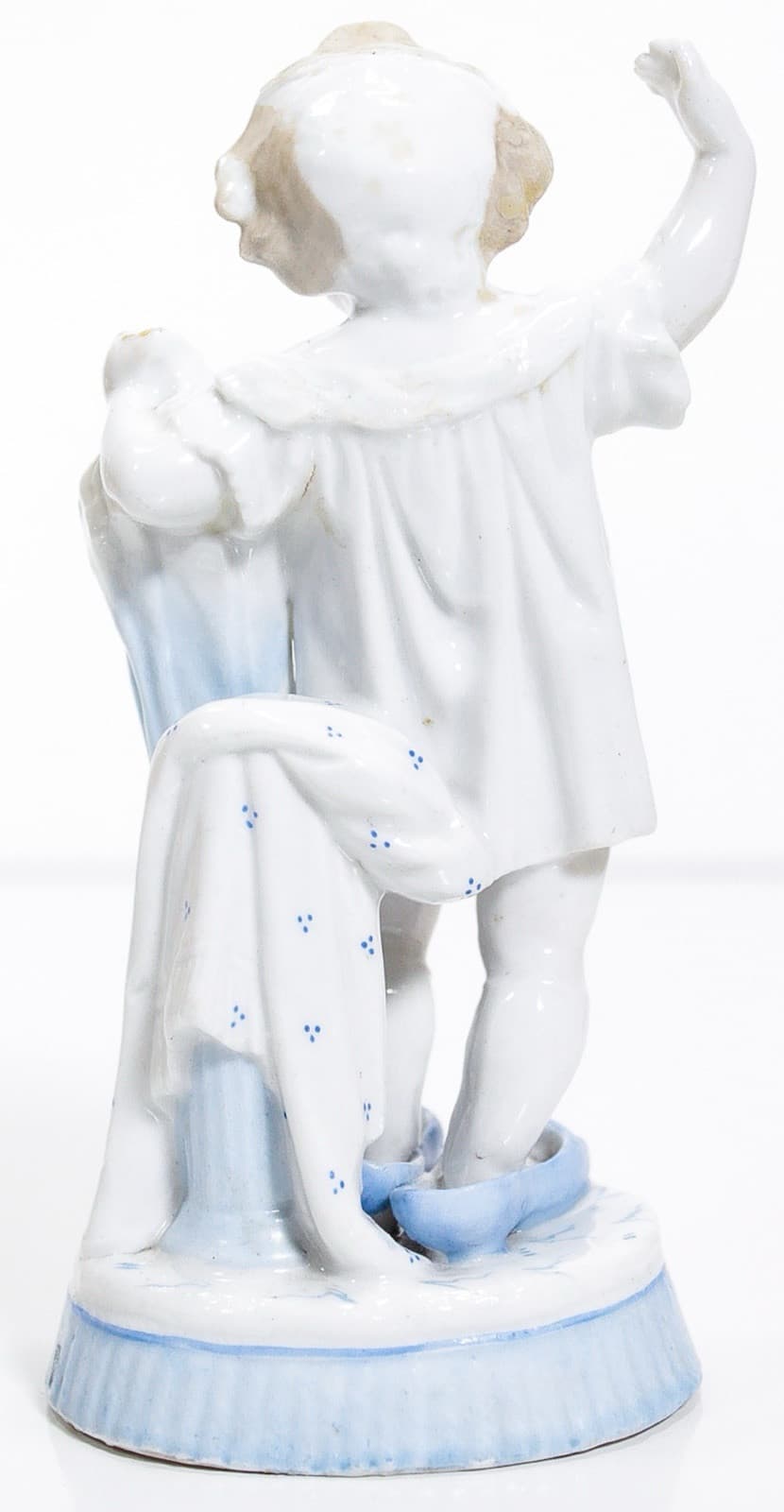 Antique Continental Hand Painted "PAPA" Boy With Umbrella Porcelain Figurine - Thumbnail 6
