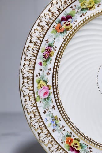 OVINGTON BROTHERS Copelands England Hand Painted Floral Cabinet Porcelain Plate - Thumbnail 6
