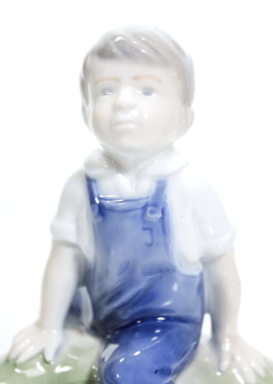 ROYAL COPENHAGEN Denmark Boy Sittin On Gourd Porcelain Figurine RARE - Thumbnail 2