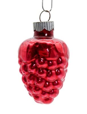 Vintage SHINY BRITE Red Grape Cluster Glass Christmas Ornament - Image 1