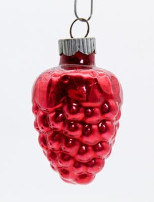 Vintage SHINY BRITE Red Grape Cluster Glass Christmas Ornament - Thumbnail 4