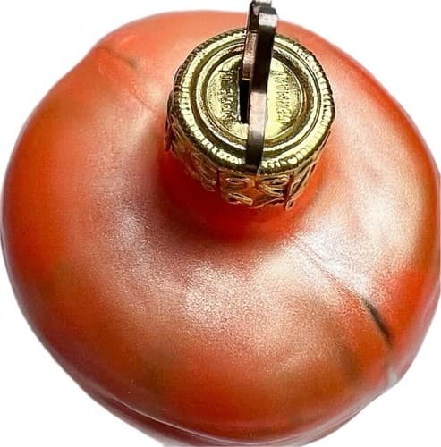 Vintage INGE-GLAS Made in Germany Carrot Motif Glass Hanging Christmas Ornament - Thumbnail 2