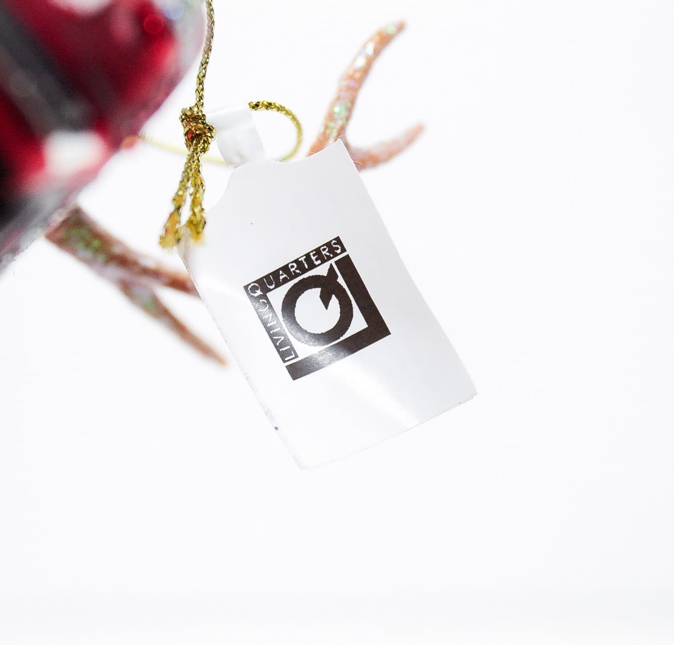 LIVING QUARTERS Rudolph Red Car Reindeer Glass Christmas Ornament - Thumbnail 4