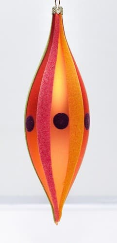 Vtg European Glass & Felt Large Multicolor Icicle Christmas Ornament 8" - Thumbnail 6