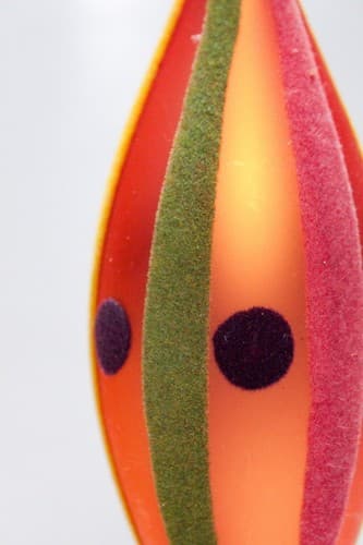 Vtg European Glass & Felt Large Multicolor Icicle Christmas Ornament 8" - Thumbnail 2
