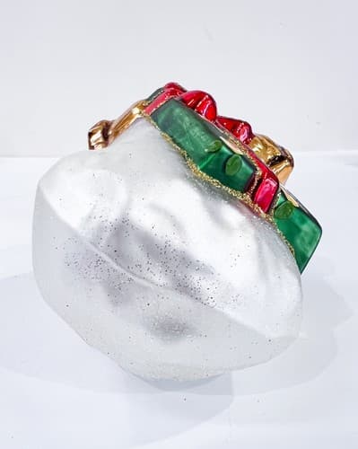 Retired Kurt S. Adler Polonaise Snowtown Greetings Snowman Glass Ornament w/ Box - Thumbnail 6