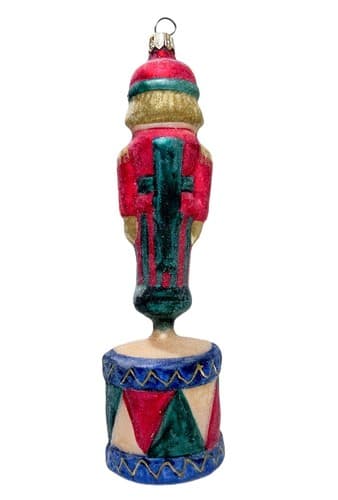 CHRISTOPHER RADKO Retired "Drum Cracker" Soldier Glass Christmas Ornament 8" - Thumbnail 6