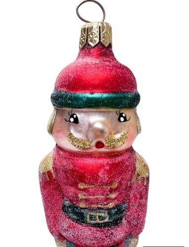 CHRISTOPHER RADKO Retired "Drum Cracker" Soldier Glass Christmas Ornament 8" - Thumbnail 3