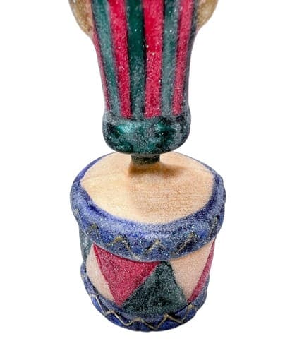 CHRISTOPHER RADKO Retired "Drum Cracker" Soldier Glass Christmas Ornament 8" - Thumbnail 4