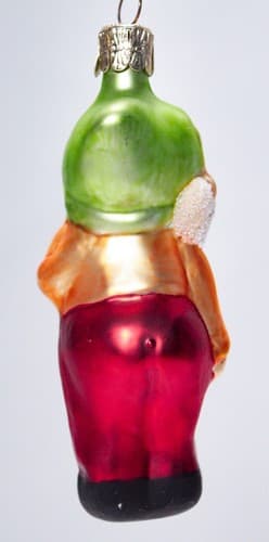 Vintage Czech Republic Glass Snow White Dwarf Bashful Christmas Ornament - Thumbnail 4