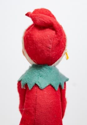 Vintage JAPAN Knee Hugger Pixie Elf Shelf Sitter Christmas Ornament - Thumbnail 5