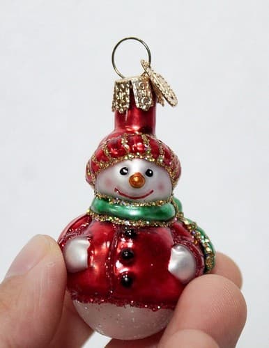 OWC Old World Christmas Snowman Glass Christmas Ornament Vintage - Thumbnail 2