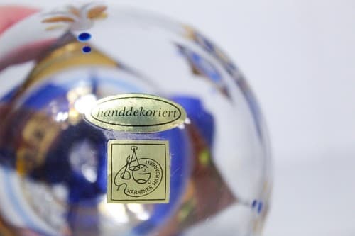 Rare Vintage Hand Crafted Large Glass Austrian Christmas Ornament Gold Gilt - Thumbnail 8
