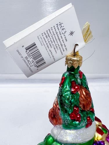 CHRISTOPHER RADKO "Ghost of Christmas Presents" Glass Ornament w/ Tag - Thumbnail 9