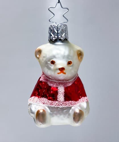 Vintage Inge Glas Germany Christmas Bear Blown Glass Ornament - Thumbnail 5