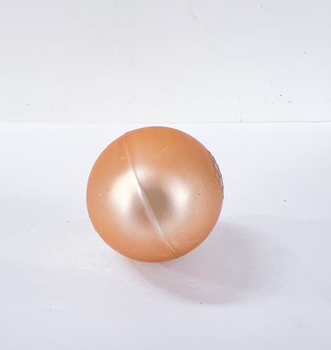 Vintage Gold Glitter Designed Blown Glass Egg Shaped Christmas Ornament - Thumbnail 5