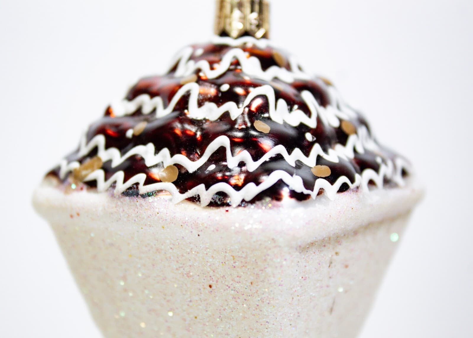 KURT ADLER Vintage Made in Poland Blown Glass Chocolate Cake Christmas Ornament - Thumbnail 2