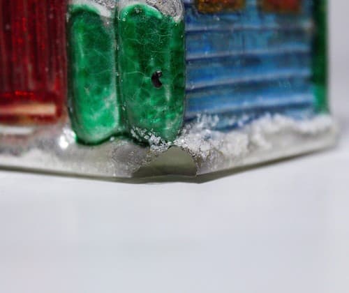 Vintage Santa's Best Glass Large Church Chapel Christmas Ornament - Thumbnail 3