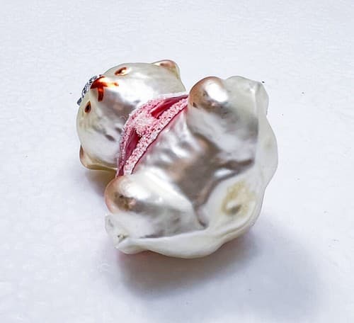Vintage Inge Glas Germany Christmas Bear Blown Glass Ornament - Thumbnail 3