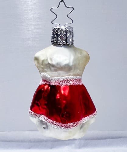 Vintage Inge Glas Germany Christmas Bear Blown Glass Ornament - Thumbnail 2