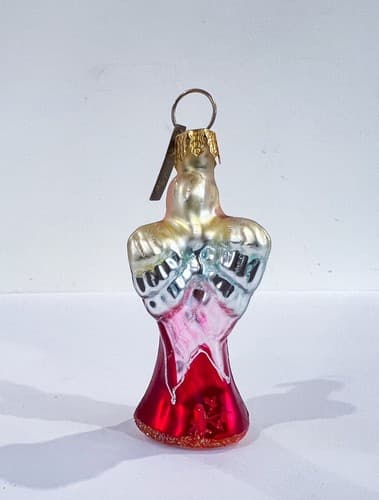 Rare Vintage Radko Little Gem Red Angel Blown Glass Ornament w/Tag - Thumbnail 3