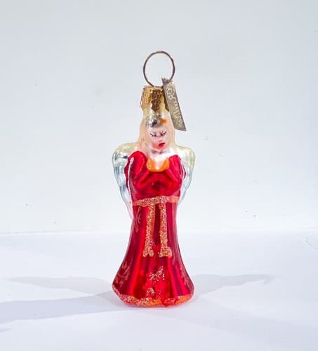 Rare Vintage Radko Little Gem Red Angel Blown Glass Ornament w/Tag - Thumbnail 5