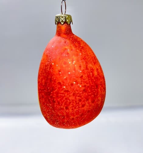 Vintage Germany Orange Fruit Wedge Christmas Glass Ornament - Thumbnail 3
