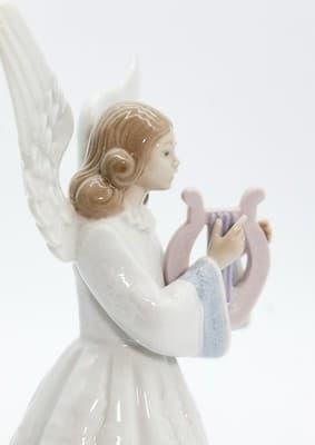 Vintage LLADRO Made In Spain "Heavenly Harpist"Limited Edition Porcelain Figure - Thumbnail 4