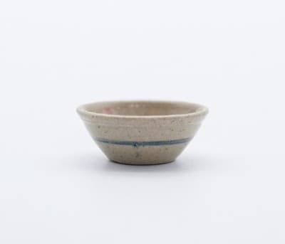 Vtg Artisan JANE GRABER Miniature Dollhouse Stoneware Hand Painted Pottery Bowl - Thumbnail 4