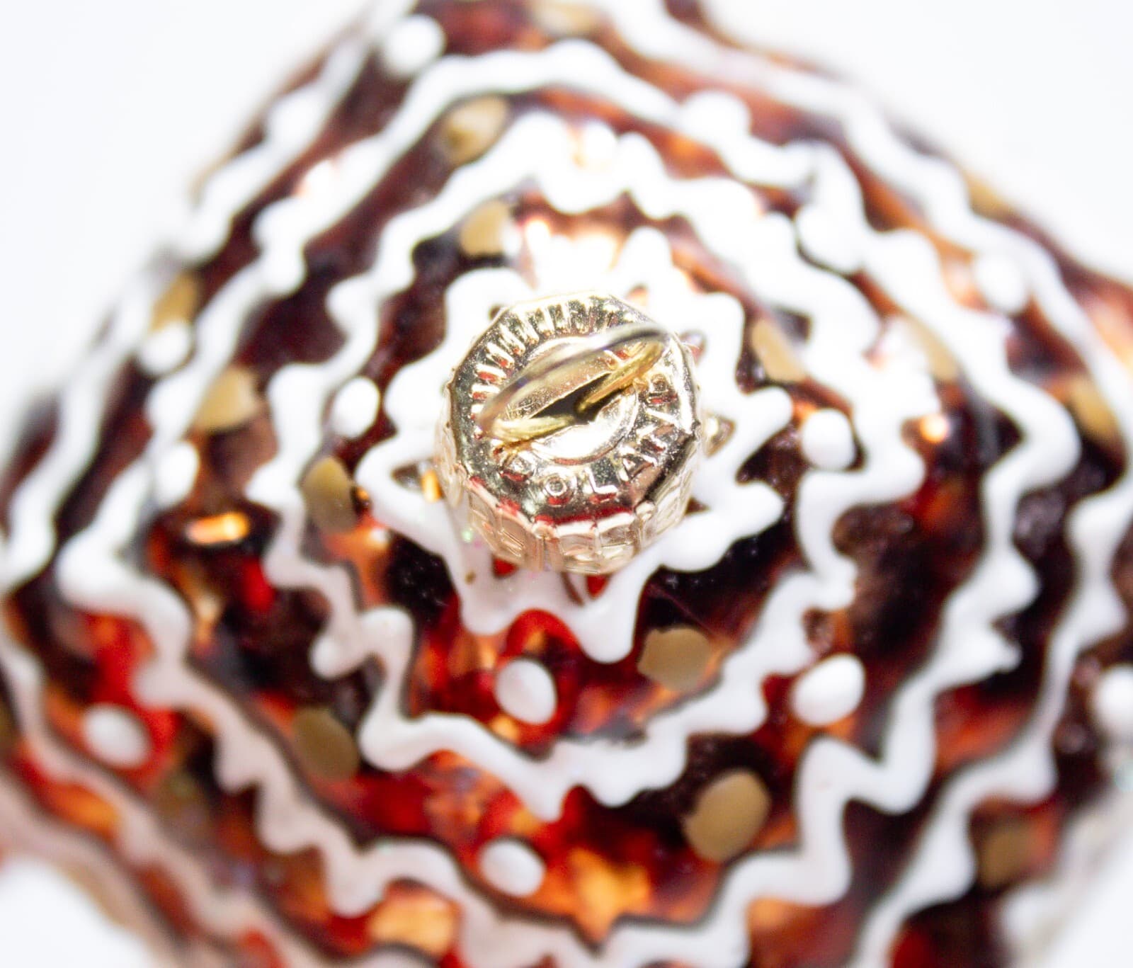 KURT ADLER Made in Poland Vintage Blown Glass Chocolate Cake Christmas Ornament - Thumbnail 5