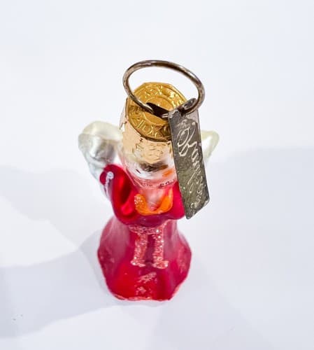 Rare Vintage Radko Little Gem Red Angel Blown Glass Ornament w/Tag - Thumbnail 2