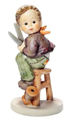 GOEBEL HUMMEL W. Germany "Little Tailor" Hand Painted Porcelain Figurine Vintage - Image 1