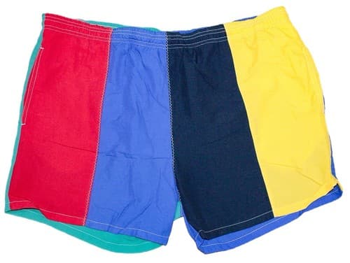 Vintage 1980's SUN COUNTRY Multicolor Beach Summer Men Swim Trunks Shorts Size L - Image 1