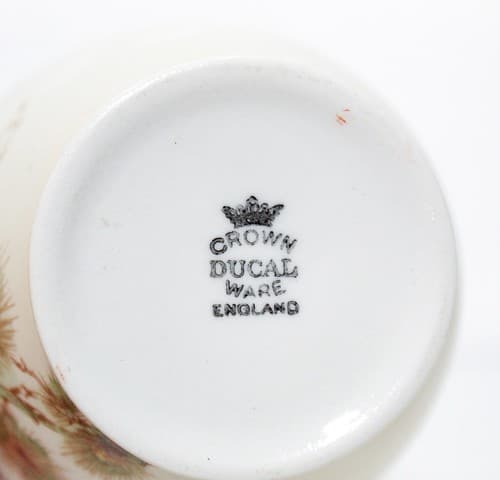 CROWN DUCAL WARE England Porcelain Bird & Flower Motif Vase - Thumbnail 6