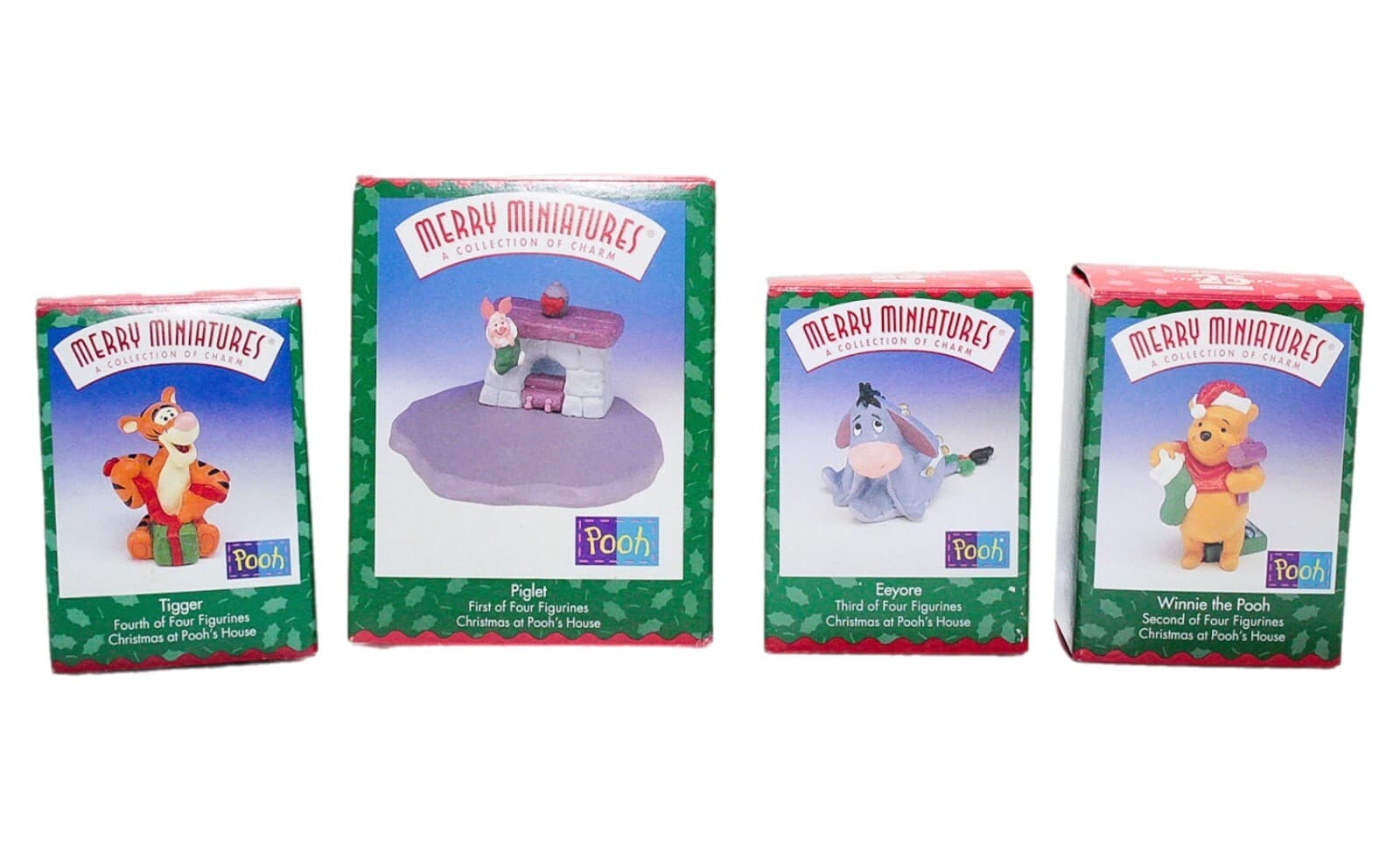 HALLMARK KEEPSAKE "Christmas At Pooh's House" Christmas Ornaments Complete Set - Image 1