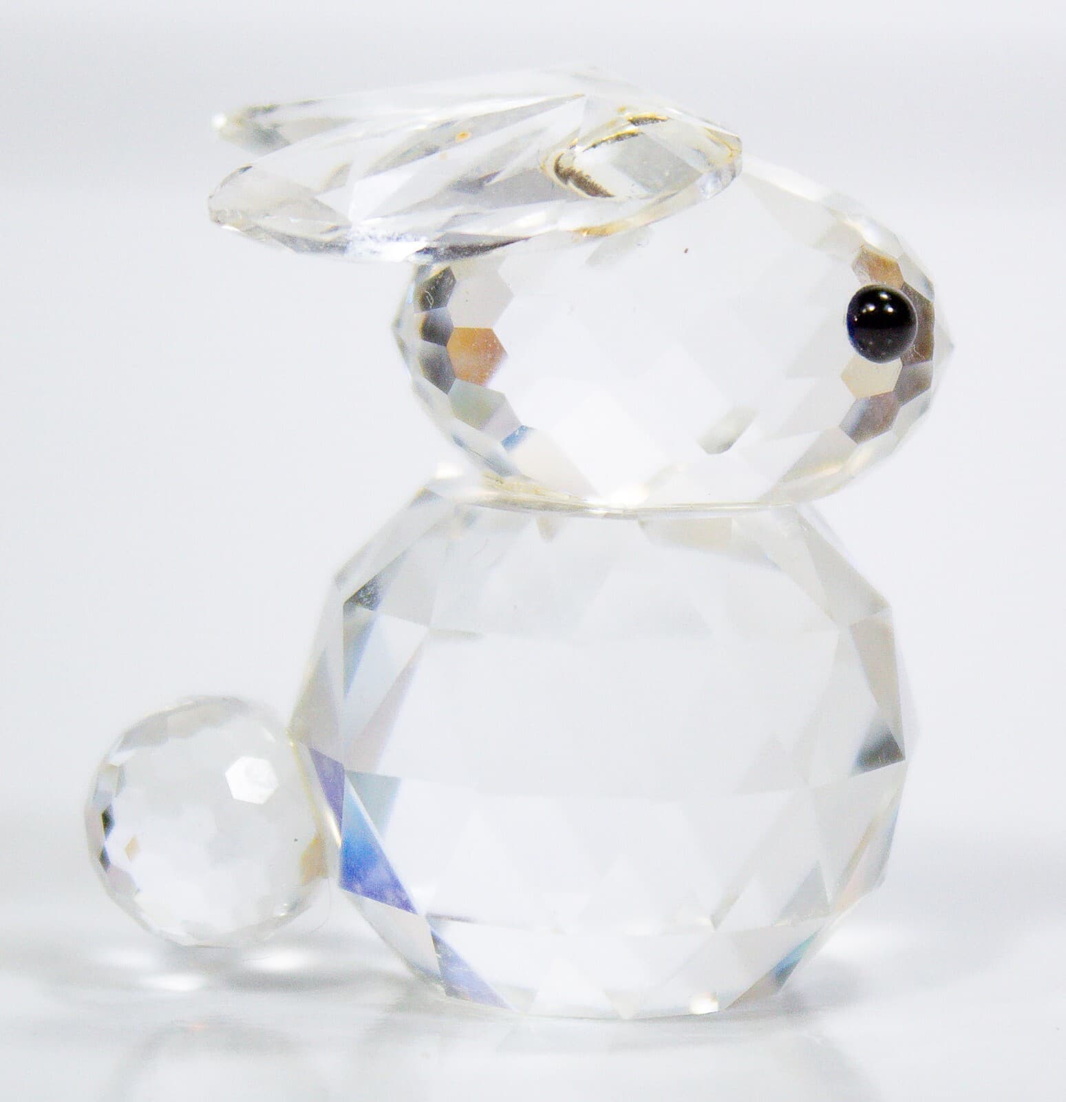 Vintage SWAROVSKI Retired Clear Crystal Baby Rabbit Figurine - Thumbnail 2