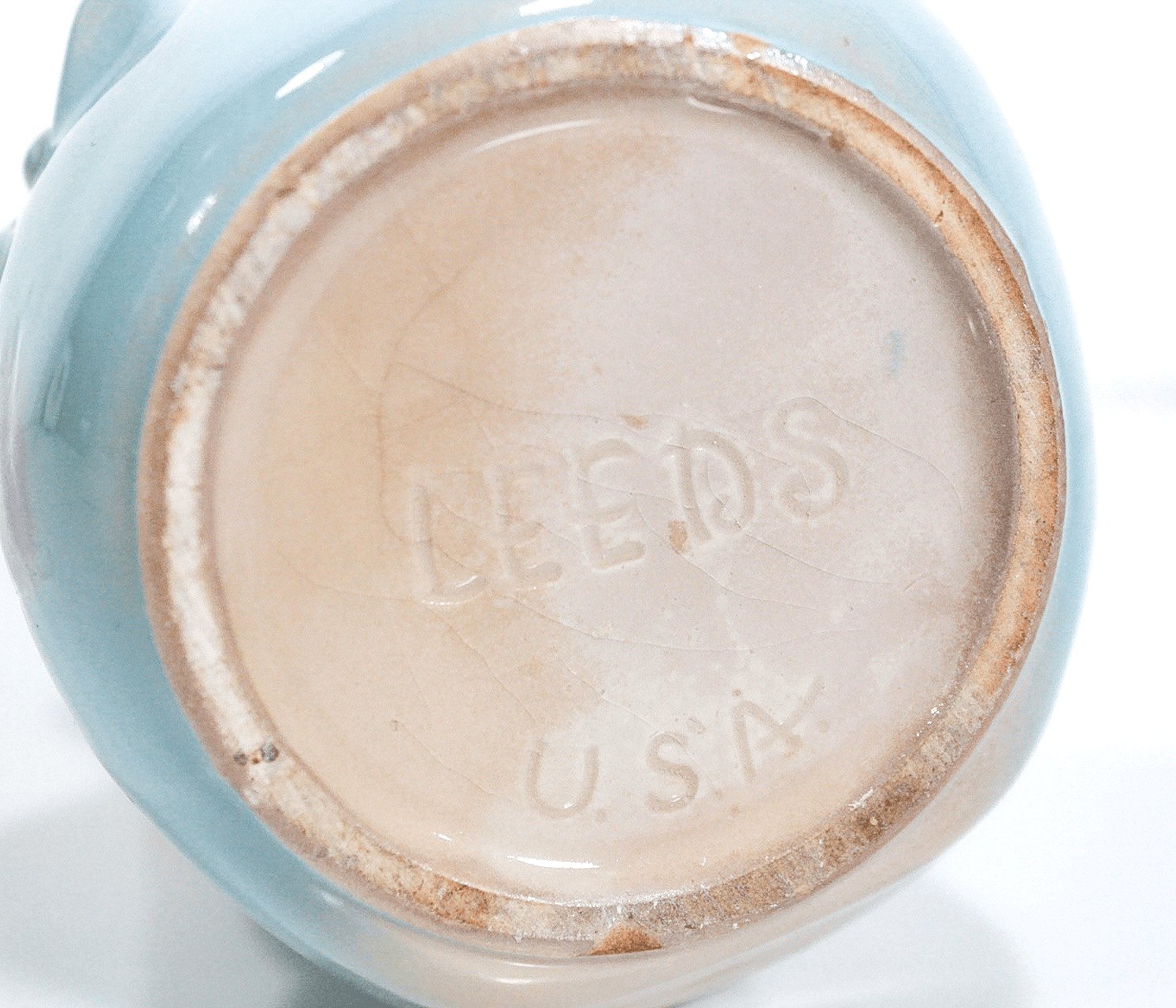 Vintage LEEDS USA Corky Pig Motif Hand Painted Porcelain Jug Decanter - Thumbnail 6