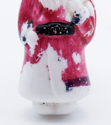Vintage Milk Glass Hand Painted Santa Claus Christmas Light Bulb - Thumbnail 5