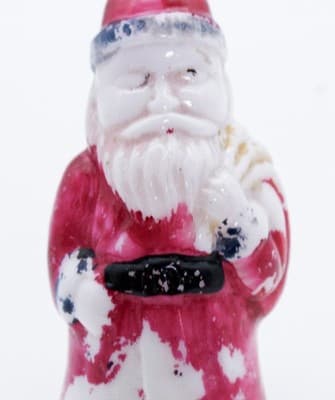 Vintage Milk Glass Hand Painted Santa Claus Christmas Light Bulb - Thumbnail 6