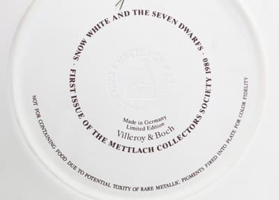 VILLEROY & BOCH Germany Disney Snow White & The 7 Dwarfs Porcelain Wall Plate - Thumbnail 5