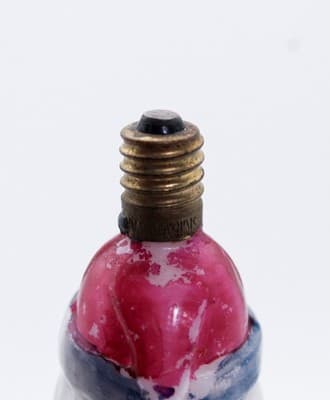 Vintage Milk Glass Hand Painted Santa Claus Christmas Light Bulb - Thumbnail 4