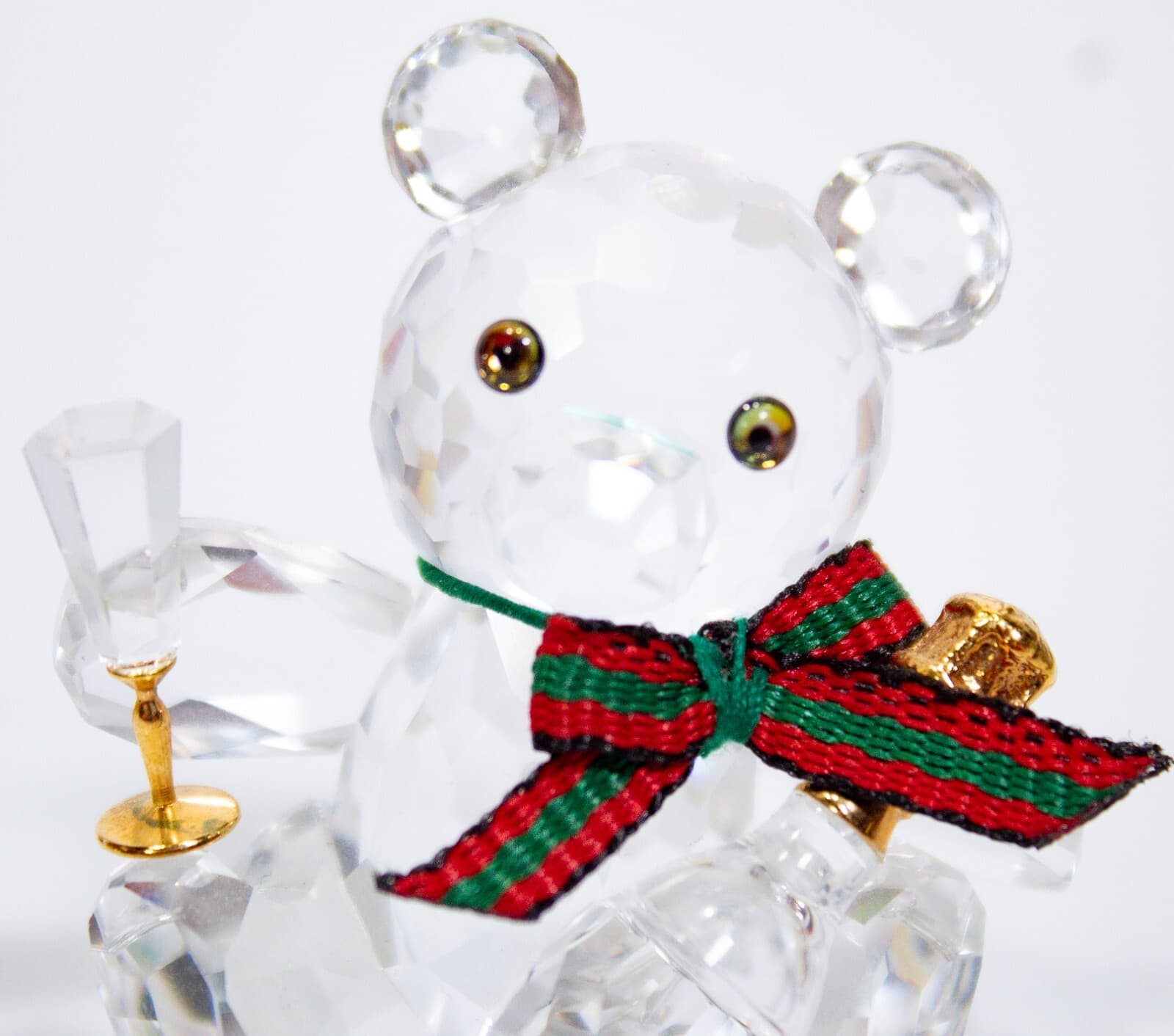 SWAROVSKI RETIRED Crystal Kris Bear Champagne Celebration Miniature Figurine - Thumbnail 3
