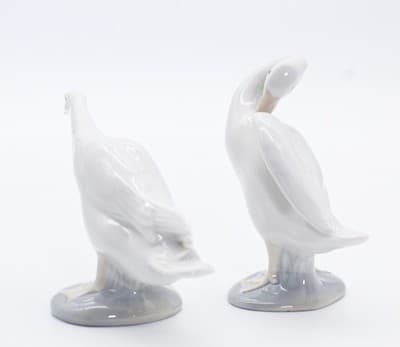 Set of 2 Vintage LLADRO Spain Geese Birds Porcelain Glazed Figurines - Thumbnail 5