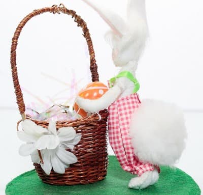 2010 ANNALEE MOBILITEE "Easter Basket Bunny" Artisan Easter Doll 5" - Thumbnail 4